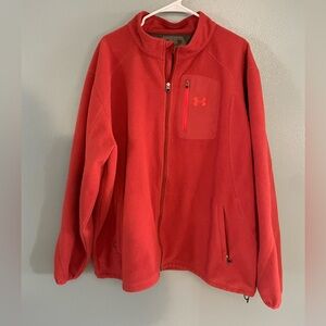 Under Armour Men’s Size XXL Orange Fleece Lightweight Jacket
